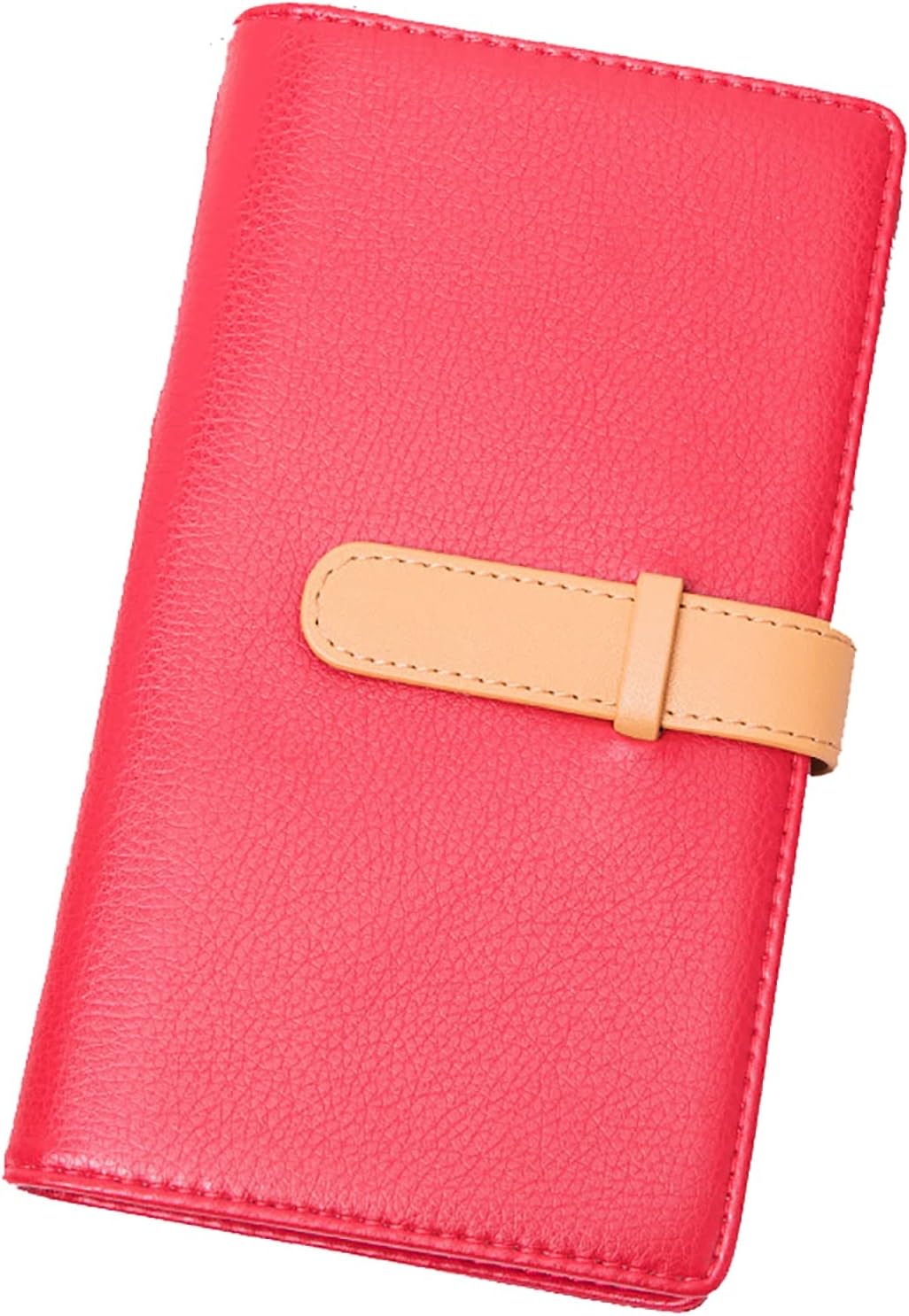 Card Pouch Card Case Men's and Women's Business Large Capacity Multi-Card Card Holder PU Leather Card Case Card Cases(Red)