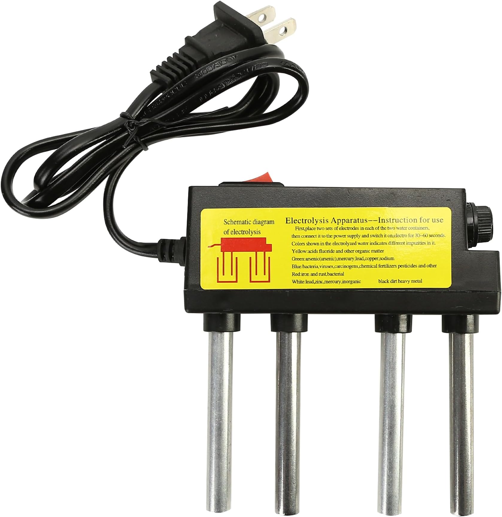 Quick Quality Electrolysis Tester, Home Use Electrolyzed Water Purity Measuring Tool with TDS Filter and Iron Bar Electrolyte Machine for Household Testing