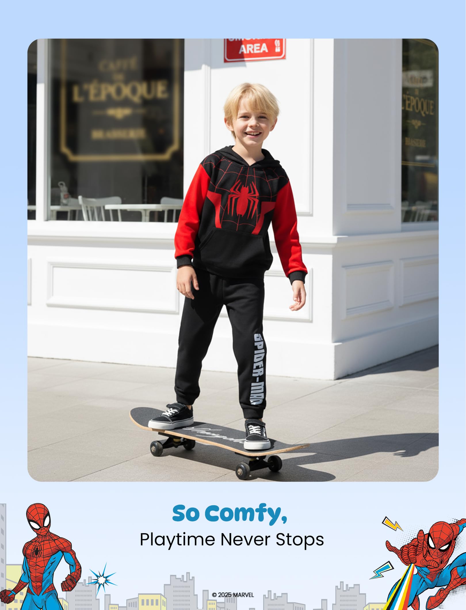 Marvel Costume cosplay Spiderman Avengers 2 pezzi tasca felpa con cappuccio e pantaloni Hulk con cappuccio Venom Capitan America abbigliamento bambino 2-9 anni
