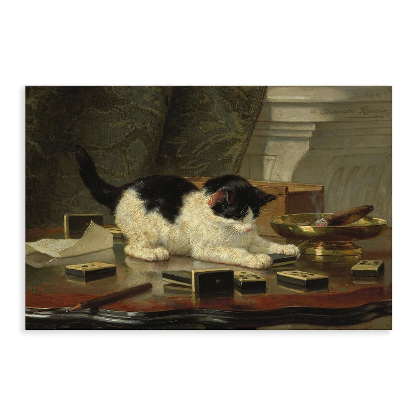 Toile décoration murale Henriette Ronner Knip pour masquer mur vide - 8