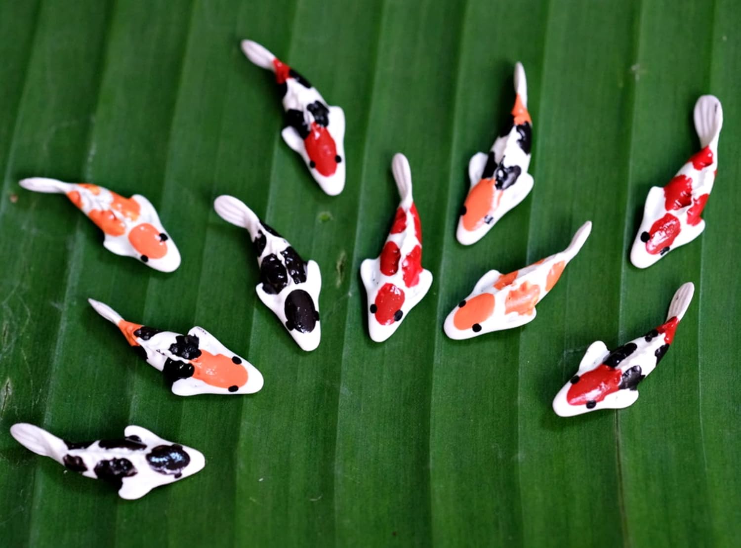 10個ミックス カラフルな鯉 魚 妖精 庭 動物 ドールハウスミニチュア ドコレーション