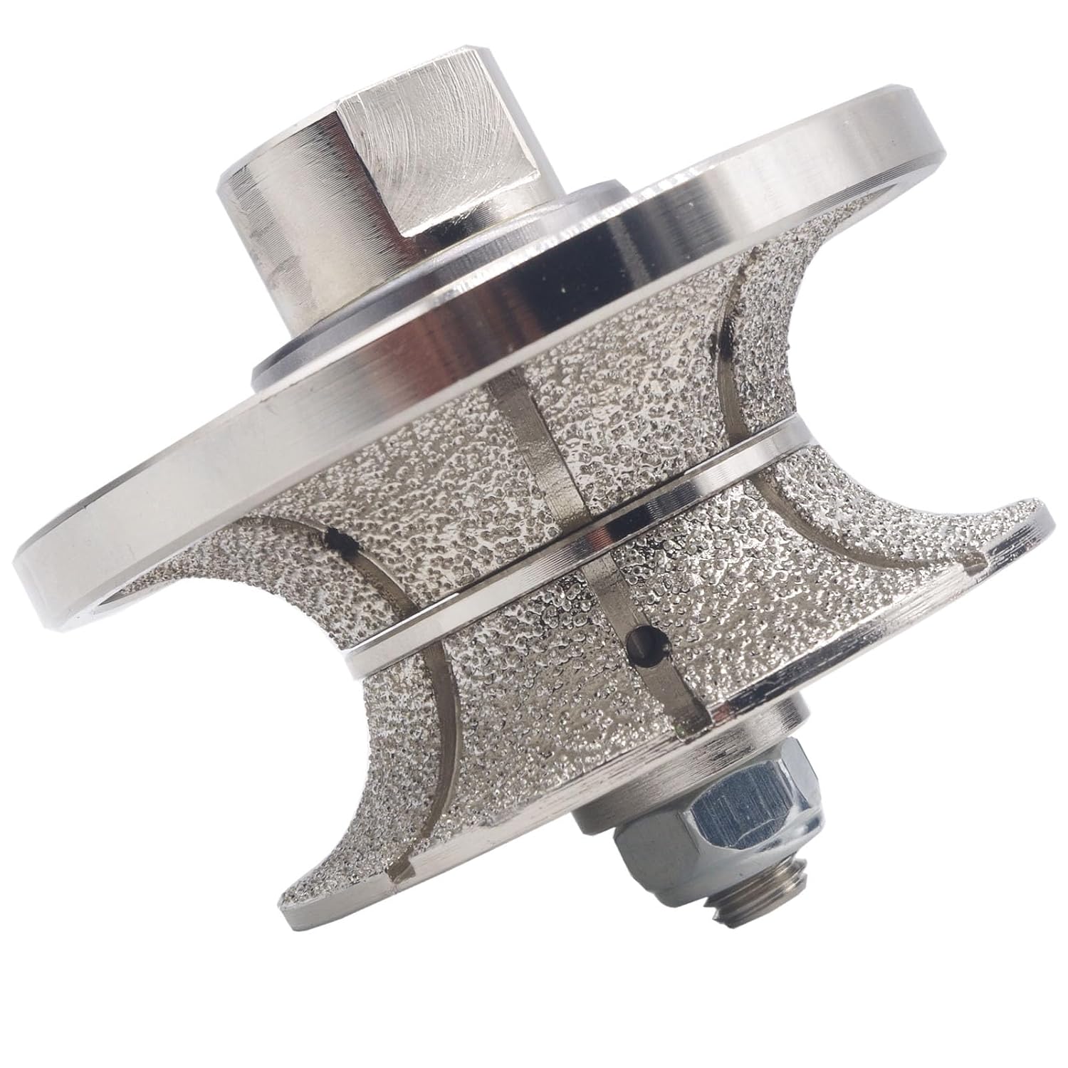 V30 1-1/4 Inch Full Bullnose Diamond Hand Profiler Coarse Vacuum Brazed Router Bit with 5/8"-11 Thread for Granite Travertine Marble Countertops