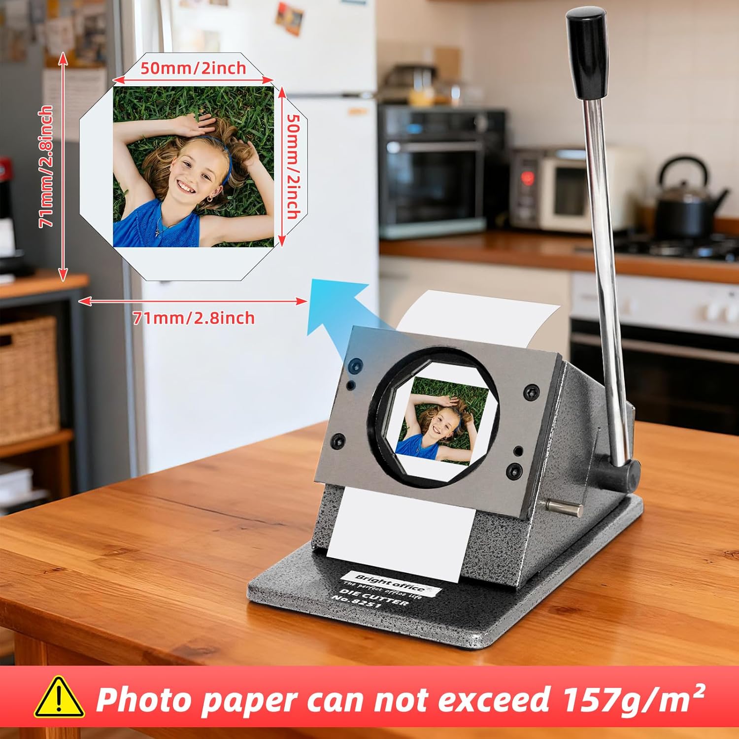 Magnet Maker Machine Kit, 2x2 Inch DIY Photo Magnet Making Machine with Press, Paper Cutter & 200 Sets Supplies, Compatible with Acrylic & Cardboard