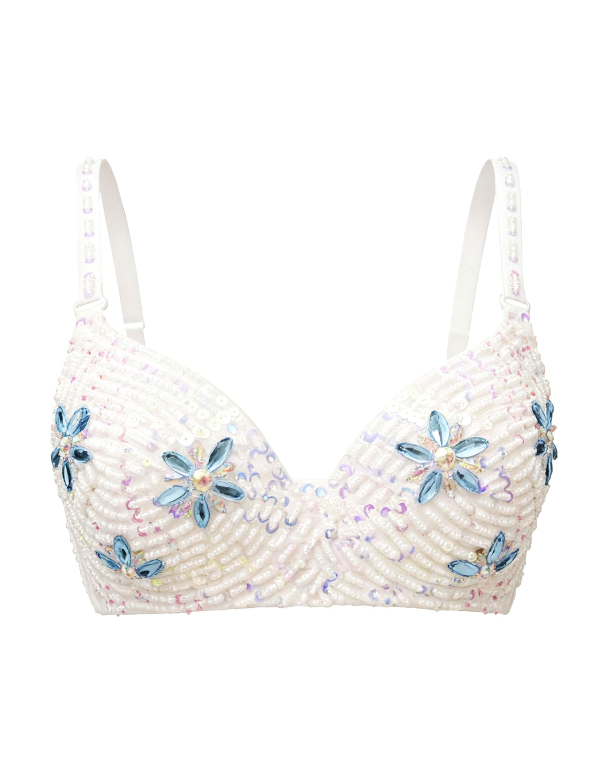 ROYAL SMEELA Sujetador de Danza del Vientre con Lentejuelas Mujer Sujetadores Top de Danza Oriental Strass Adulto