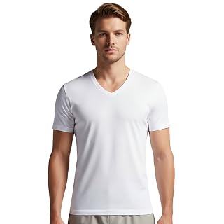 Intimitaly Nazareno Gabrielli Maglietta Uomo Intima, 3 Pezzi, Cotone 100%, ComfortFit, Scollo V o Girocollo o Vogatore, Bianco Blu Nero Grigio - Amazon product rated Grade A