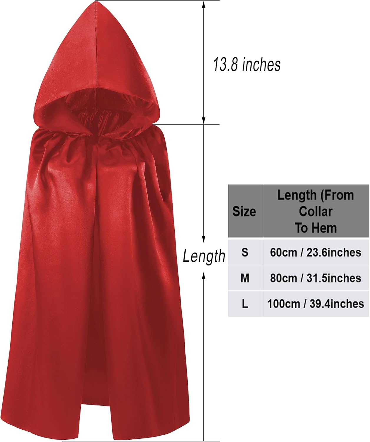 Kids Hooded Cloak Robe Halloween Cosutme Cape Fancy Halloween Cosplay Costumes 3 to 16 Years - Image 5
