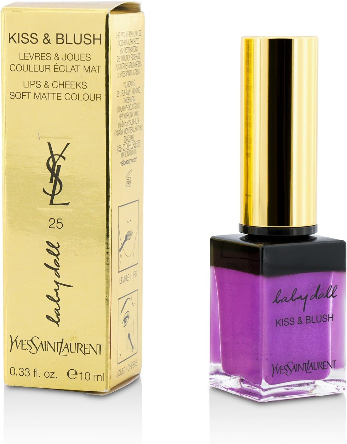 Yves Saint Laurent Baby Doll Kiss and Blush, No. 25 Mauve Aventureux, 0.33 Ounce