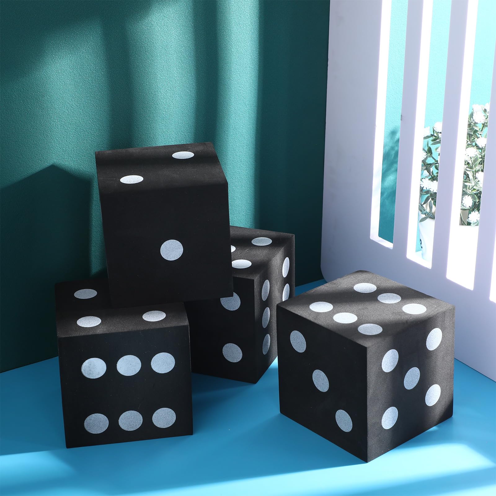 Amazon.com: Shappy 4 Pcs 3.5 Inch Large Foam Dice Big Jumbo Dice
