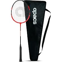 Apacs Tyro 55 Badminton Racket with Full Cover | Agile Technology | Stable T-Joint Design | Pre-Strung | Red Black