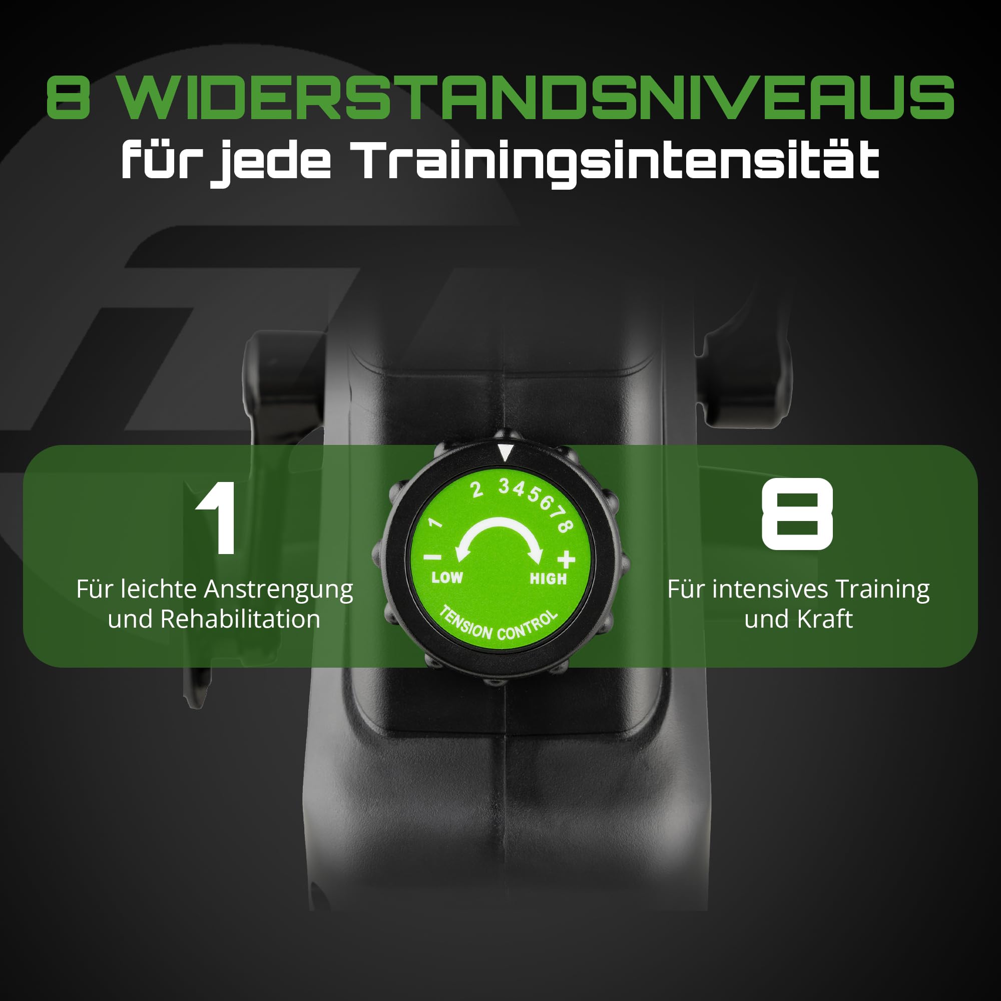 Tunturi Pedaltrainer Cardio Fit – Testsieger 2024 - Mini Heimtrainer für Senioren - Arm und Beintrainer im Sitzen - Einstellbarer Widerstand und LCD-Display