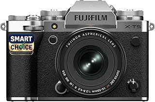 Fujifilm X-T5 40MP APS-C X-Trans Sensor|Smartchoice|Pixel Shift|IBIS System|Ultra high Resolution mirrorless Camera|6k 30p|Quick Lever for Photo/Video with XF 16-50mm f/2.8-4.8 Lens -Silver