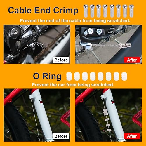 Miniatura 5 de weideer Bike Brake Cable Housing and Shift Derailleur Cable Housing Universal Bike Cable Kit Bicycle Brake Cable & Shift Cable for Bicycle Mountain
