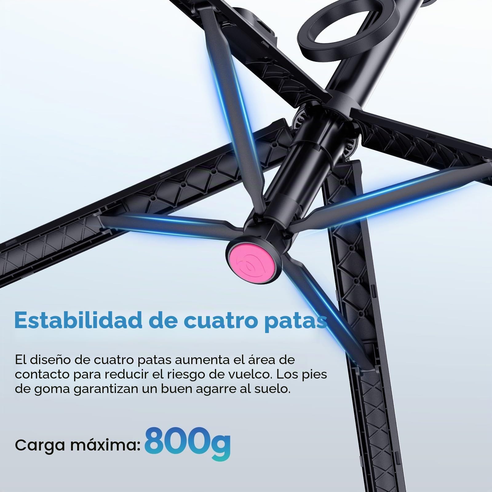 ULANZI SK-21 Trípode Magnético para Teléfono 180cm, Soporte Autodesplegable con 4 Patas, Palo Selfie Bluetooth, Compatible con iPhone 12-17, MagSafe y Samsung