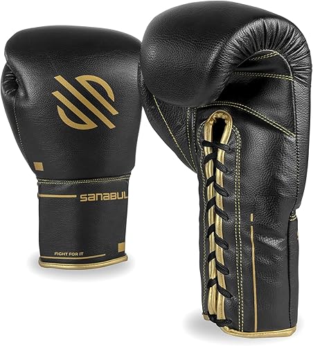 Miniatura 9 de Sanabul Gold Strike - Guantes profesionales de boxeo y deportes de combate de artes marciales mixtas  Guantes de boxeo para hombres y mujeres