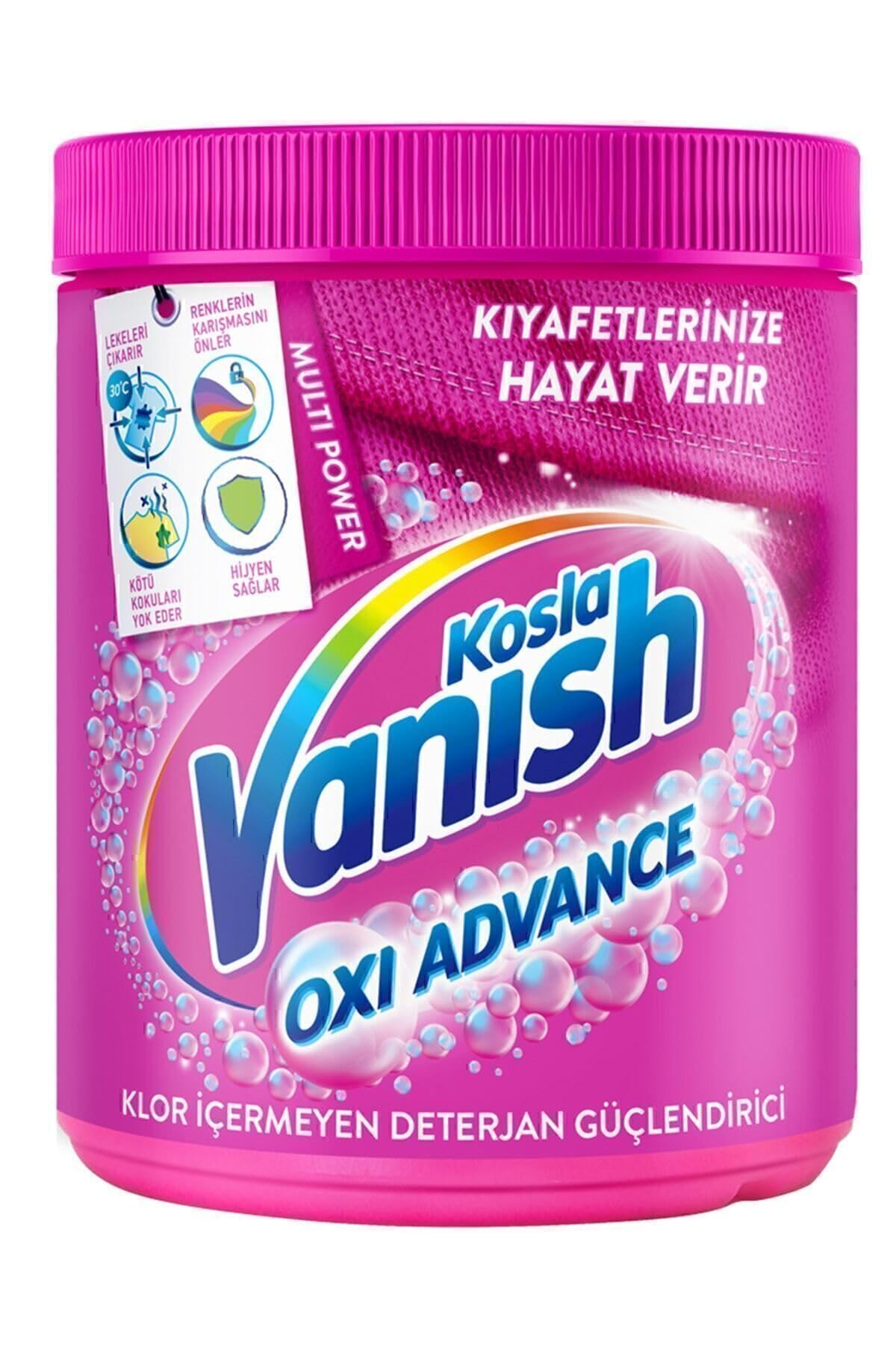 Vanish Kosla Multipower Renkliler için Leke Çıkarıcı ve Çamaşır Deterjanı Güçlendirici Toz (1 x 800 g)