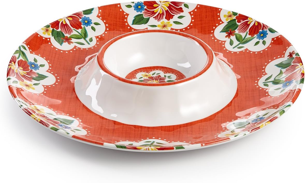 Certified International Melamine Chip and Dip Server Chip