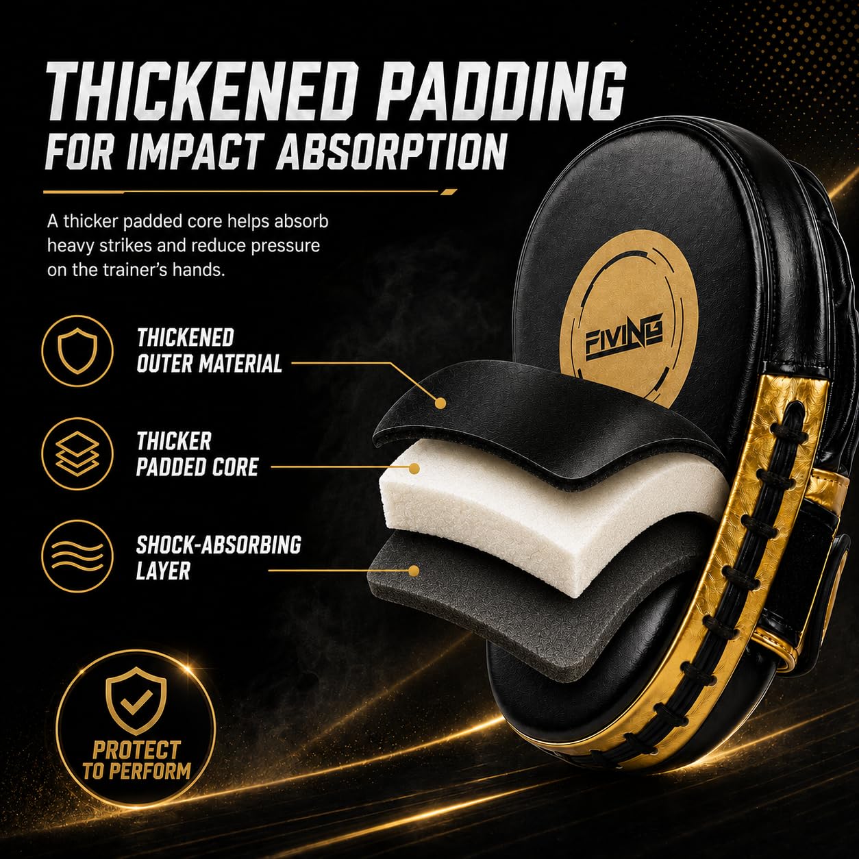 Boxe Focus Mitts - Guanti da allenamento curvi, per MMA