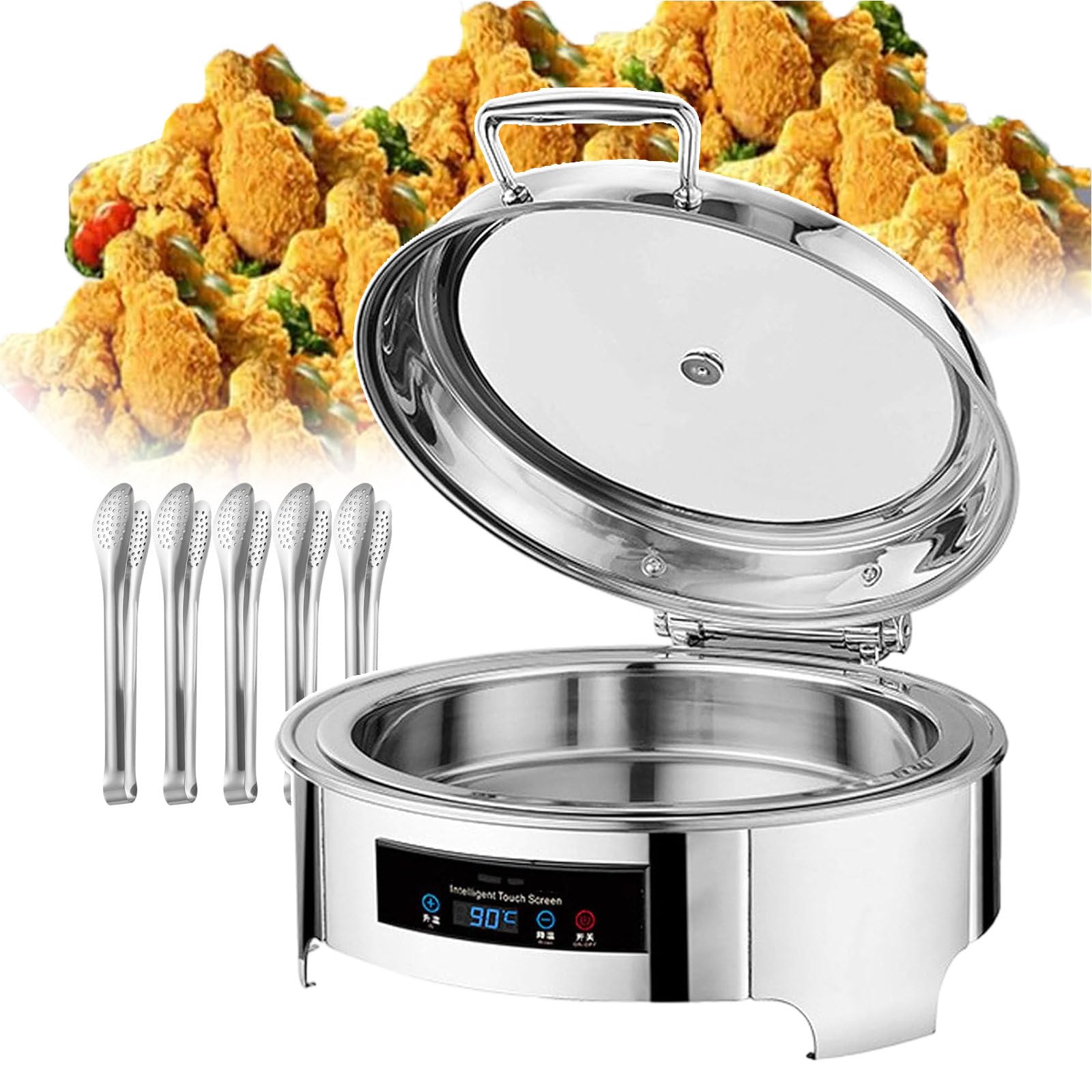 AYCDL Buffet Servers Warmers Food Warming Pot with Digital Touch Screen, 6L Capacity Warming Tray for A Variety of Dishes
