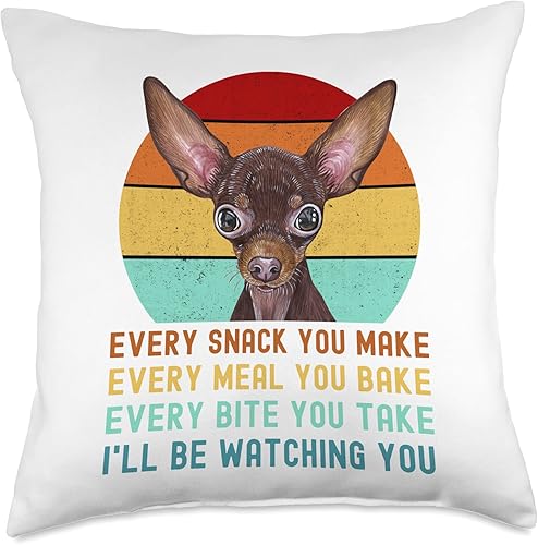 Dog Every Snack You Make Russian Toy - Almohada de juguete, 18 x 18 pulgadas, multicolor
