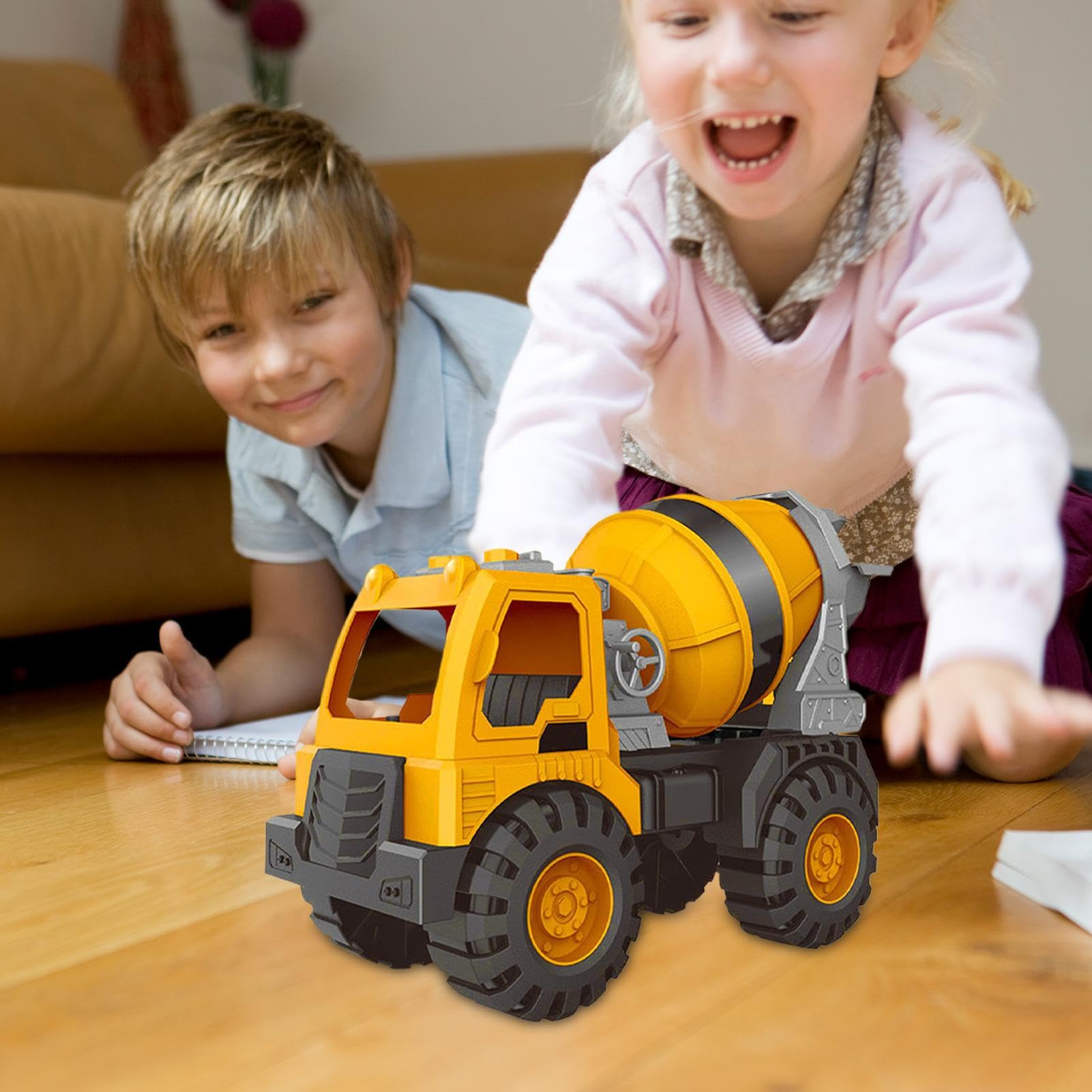 Pelleteuse pour - Kit de Jeu Durablies - Jouet de véhicule de Haute précision - Simulation d'un Camion de Construction - Équipement interactif, Outils appropriés pour Les et