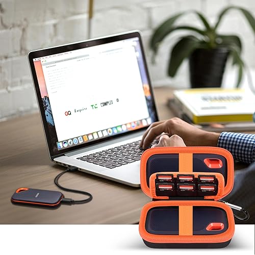 Vista 5 de Funda compatible con SanDisk Extreme Pro/para SSD portátil SanDisk 1TB 2TB 4TB 500GB/ para unidad de estado sólido externa Crucial X10 X9 Pro, bolsa