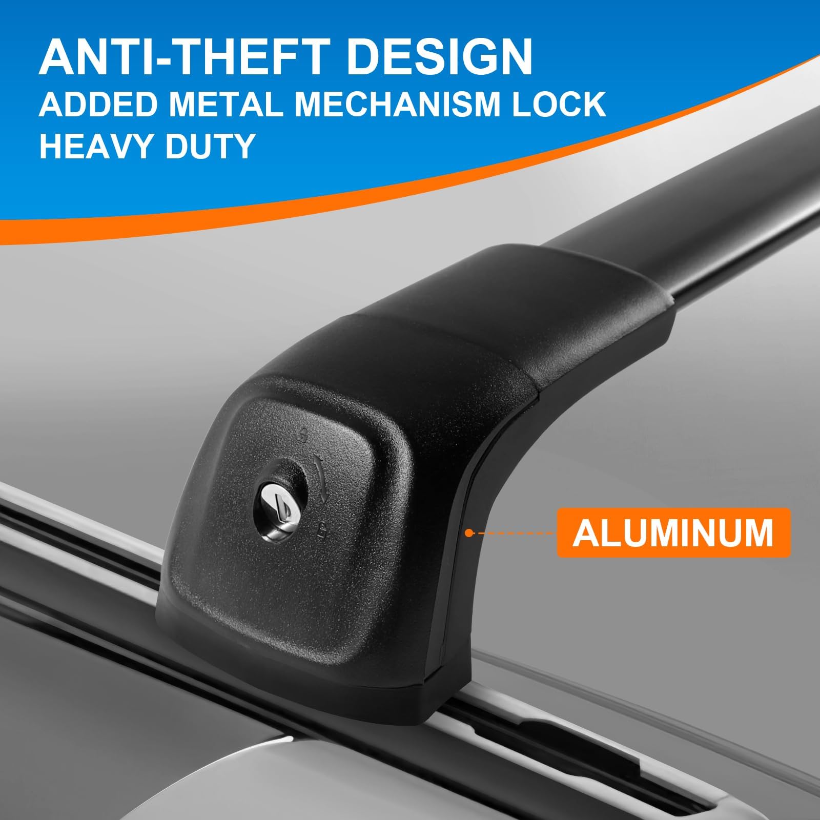 FengYu Lockable Roof Rack Cross Bars 220lbs Compatible with 2020-2025 Land Rover Defender 110 130 (with Side Rails), Heavy Duty Rooftop Aluminum Crossbar Car Carrier Luggage