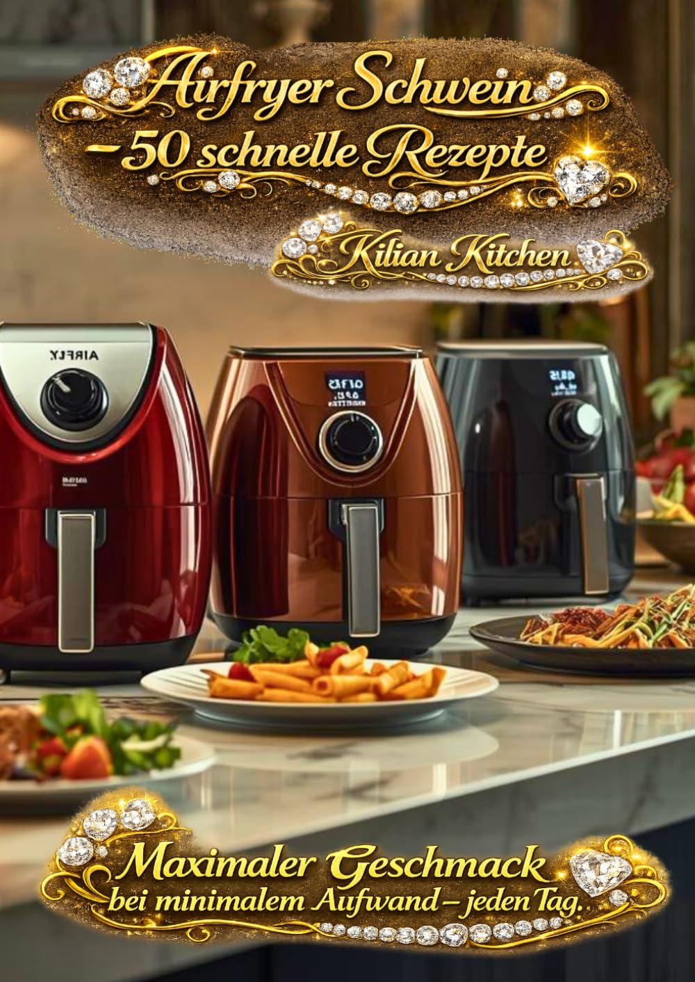 Airfryer Schwein: - 50 schnelle Rezepte (Airfryer/Heißluftfriteusen Rezepte)