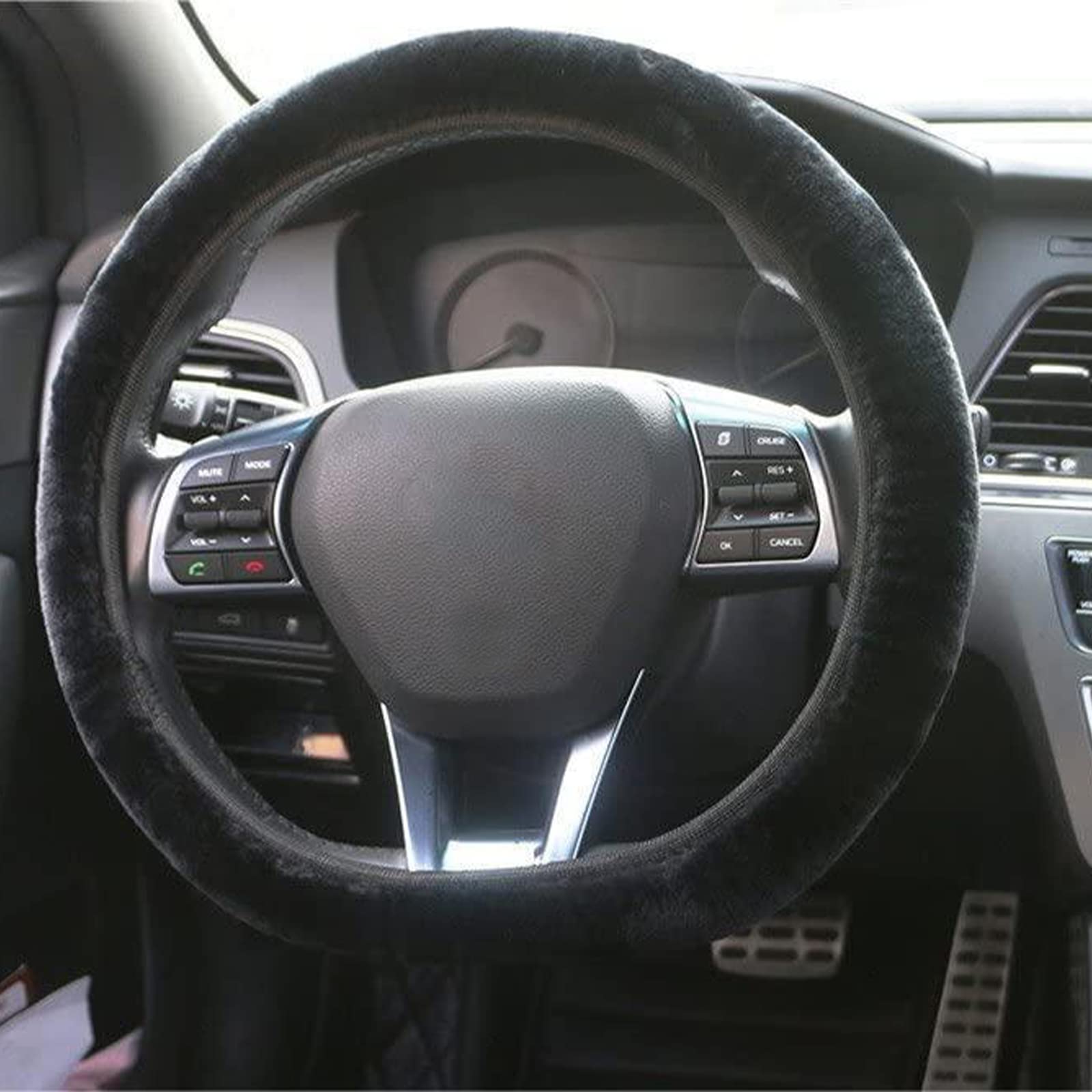 Auto Stuurhoes Auto Stuurhoes Pluche Universele Winter Super Zachte Pluche Auto Interieur Accessoires Auto Stuur Op Het Stuurwiel Auto Stuurwiel Covers(Color:Blauw