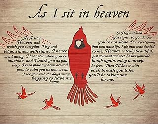 Vintage Cardinal Tin Sign cardinal that fell from the sky When I was Sitting in Heaven Sign for Home Garage Decoration Momery Gift 12x8inch