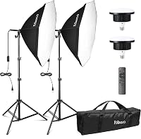 Potaeco Stúdió Világítás Szett 2db Oktogon Softbox LED 150W Távirányítóval Állítható Állvánnyal Fotózáshoz Videózáshoz 1