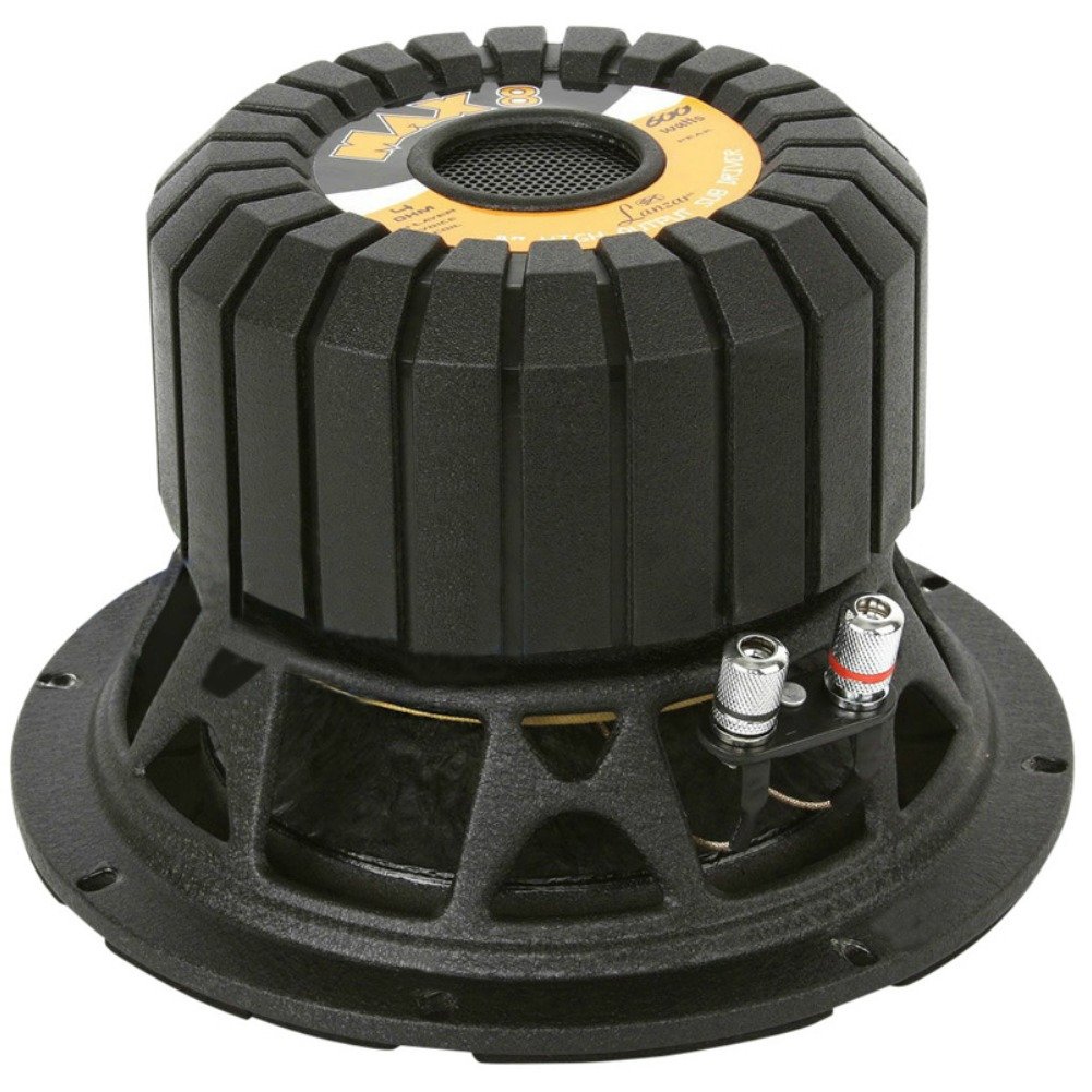 1 LANZAR MAX8 subwoofer 20 cm 200 mm 8" diamètre 300 Watts rms et 600 Watts Max Capot Panneau Coffre Auto Voiture Simple Bobine 4 ohms, 1 pièce