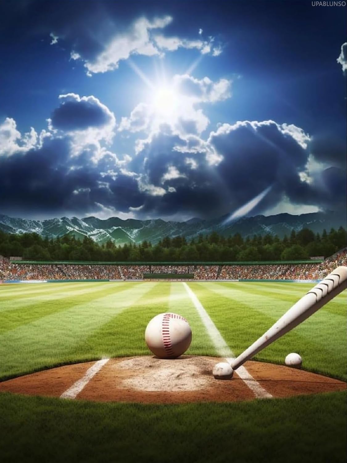 Baseball Sports Field Diamond Painting Kits for Adults Full Drill Diamond Dots Paintings Round 5D Paint with Diamonds Pictures Art Painting Kits DIY Crafts for Home Wall Art Decor 12x16 inch