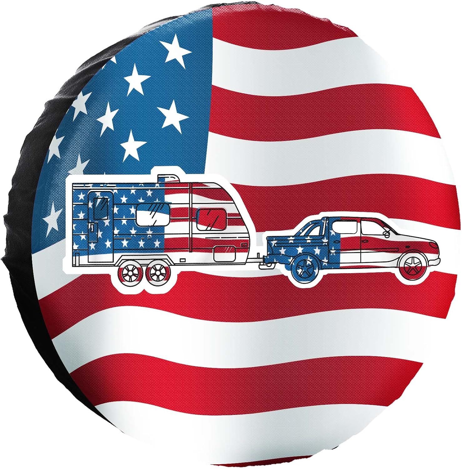 Spare Tire Cover American Flag The Van Pulled The Rv Tire