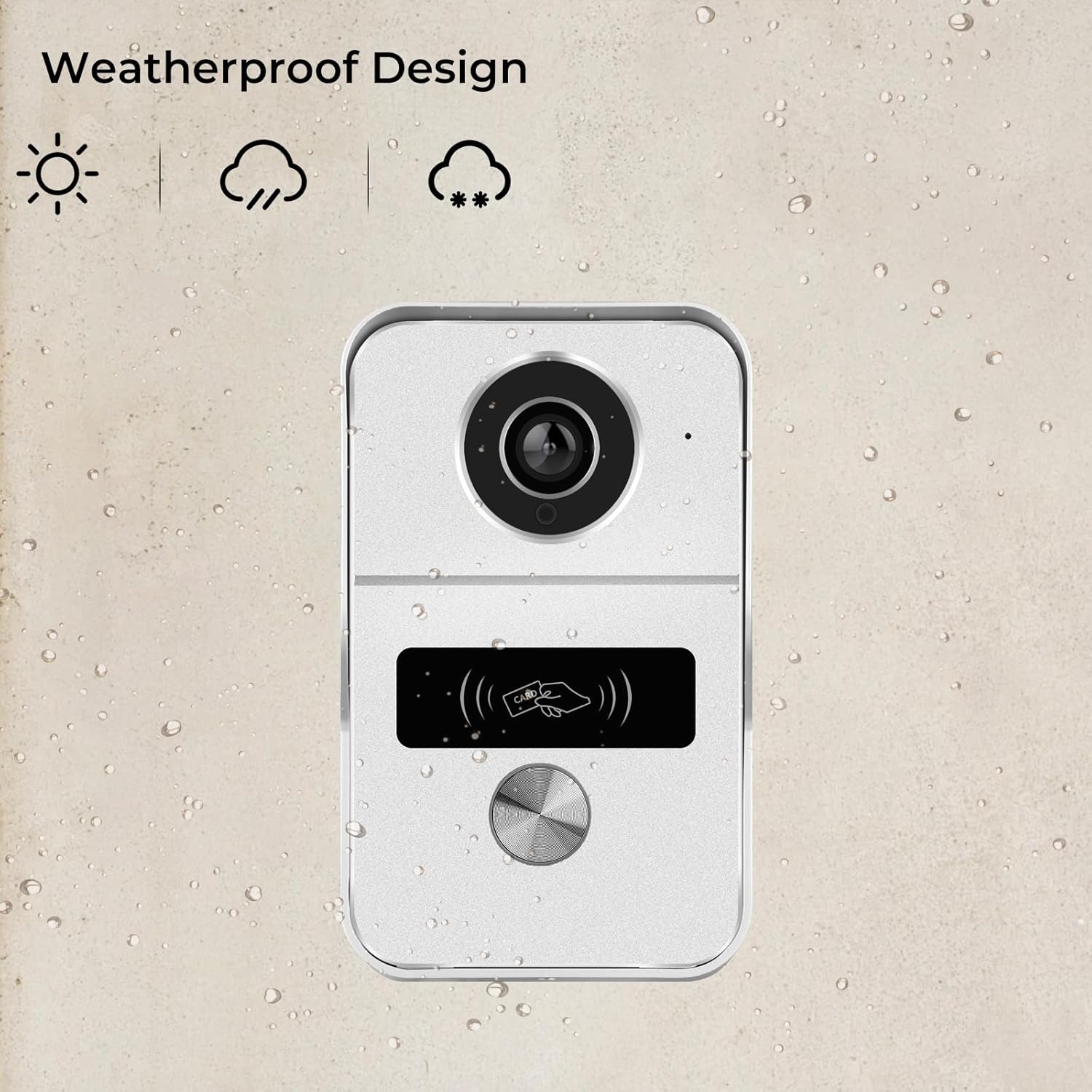 Weatherproof outdoor doorbell unit