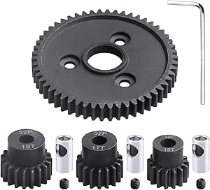 RC Metal 54T 32P Spur Gear &15T/17T/19T Pinions Gear Set & 3