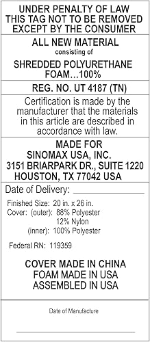 Miniatura 8 de Vibe Almohada de espuma viscoelástica con infusión de gel en relieve, paquete de 2, estándar (20 x 26 pulgadas), color blanco, 2 unidades