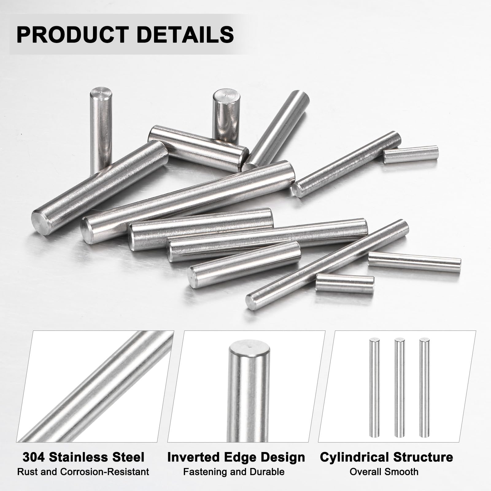 M METERXITY 100-Pack 2.5 x 25mm Dowel Pin - Image 2