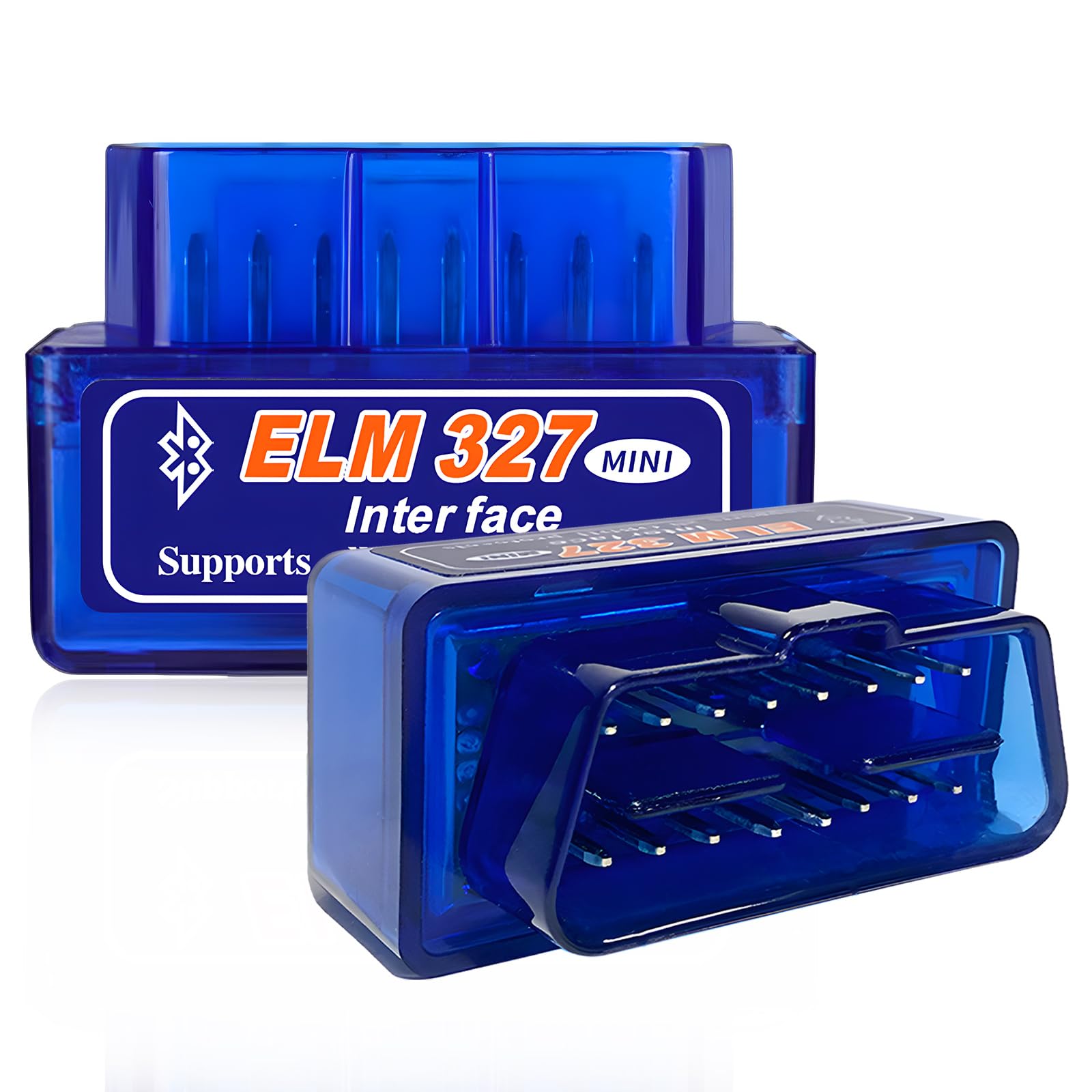 Lot de 2 scanners de diagnostic automatique ELM327 OBDⅡ pour voiture, mini outil de diagnostic Bluetooth pour la plupart des véhicules OBDII