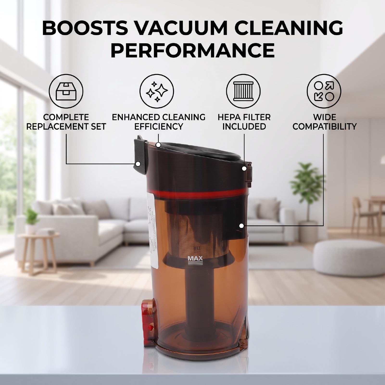 SUNGOOYUE Ultra Dust Cup z Zespołem Cyklonowym, Zestaw Filtrów