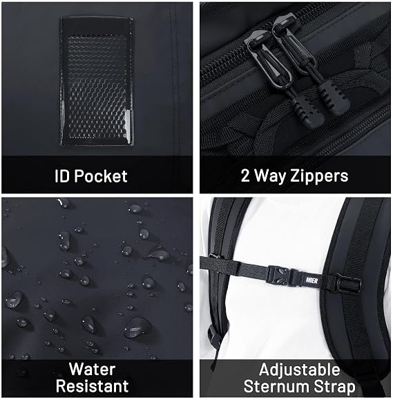 MIER Gym bag Travel Bag Man with Shoe Compartment,Convertible Duffel Backpack with Shoulder Straps, Heavy Duty and Water Resistant as Karate Kid, Luggage, Overnight,Ryanair Cabin Bag
