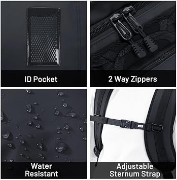 MIER Gym bag Travel Bag Man with Shoe Compartment,Convertible Duffel Backpack with Shoulder Straps, Heavy Duty and Water Resistant as Karate Kid, Luggage, Overnight,Ryanair Cabin Bag