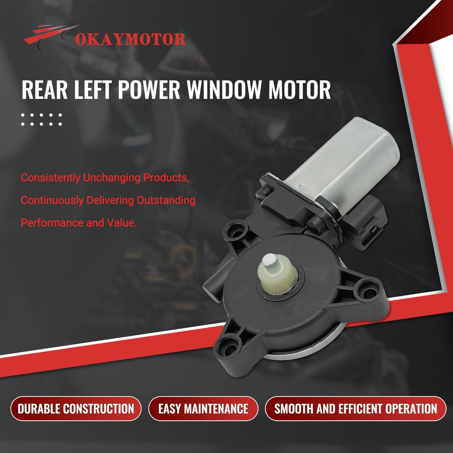OKAY MOTOR Rear Left Power Window Motor for 2016-2021 Hyundai Tucson 83450-D3000 83450D3000