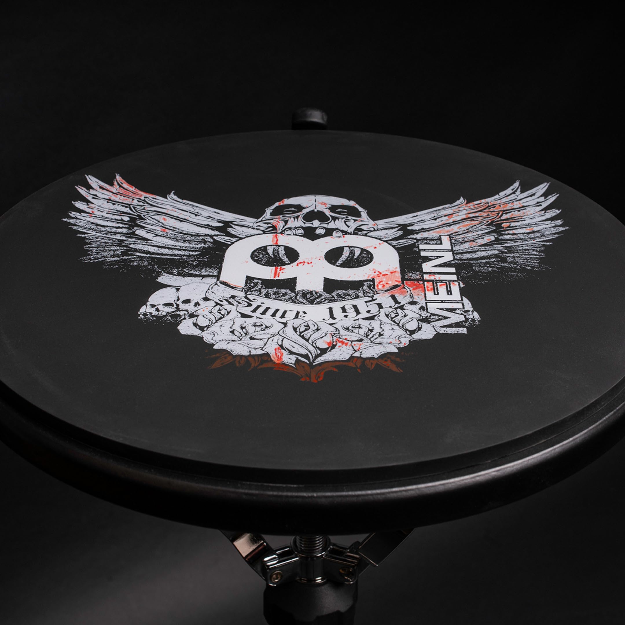 Meinl Cymbals Drum Jawbreaker Practice Pad 12 Zoll (30,48cm) Schlagzeug Trommel Übungspad – Medium Rebound, Natürliches Spielgefühl – Schlagzeug Zubehör, Schwarz (MPP-12-JB)