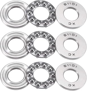 uxcell 51101 Thrust Ball Bearings 12mm x 26mm x 9mm Carbon Steel Single Direction 3pcs