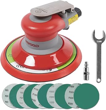6 Inch Pneumatic Orbital Sander, Non-Vacuum, 3/16" Orbit