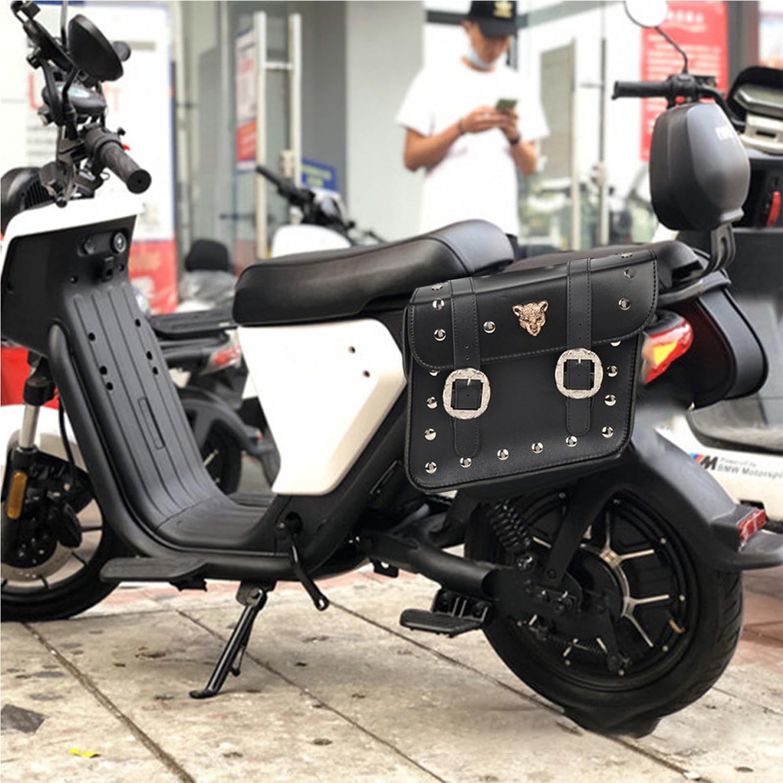 Sakwy Boczne Do Motocykla Wodoodporne Torby Boczne Z Materiału PU
