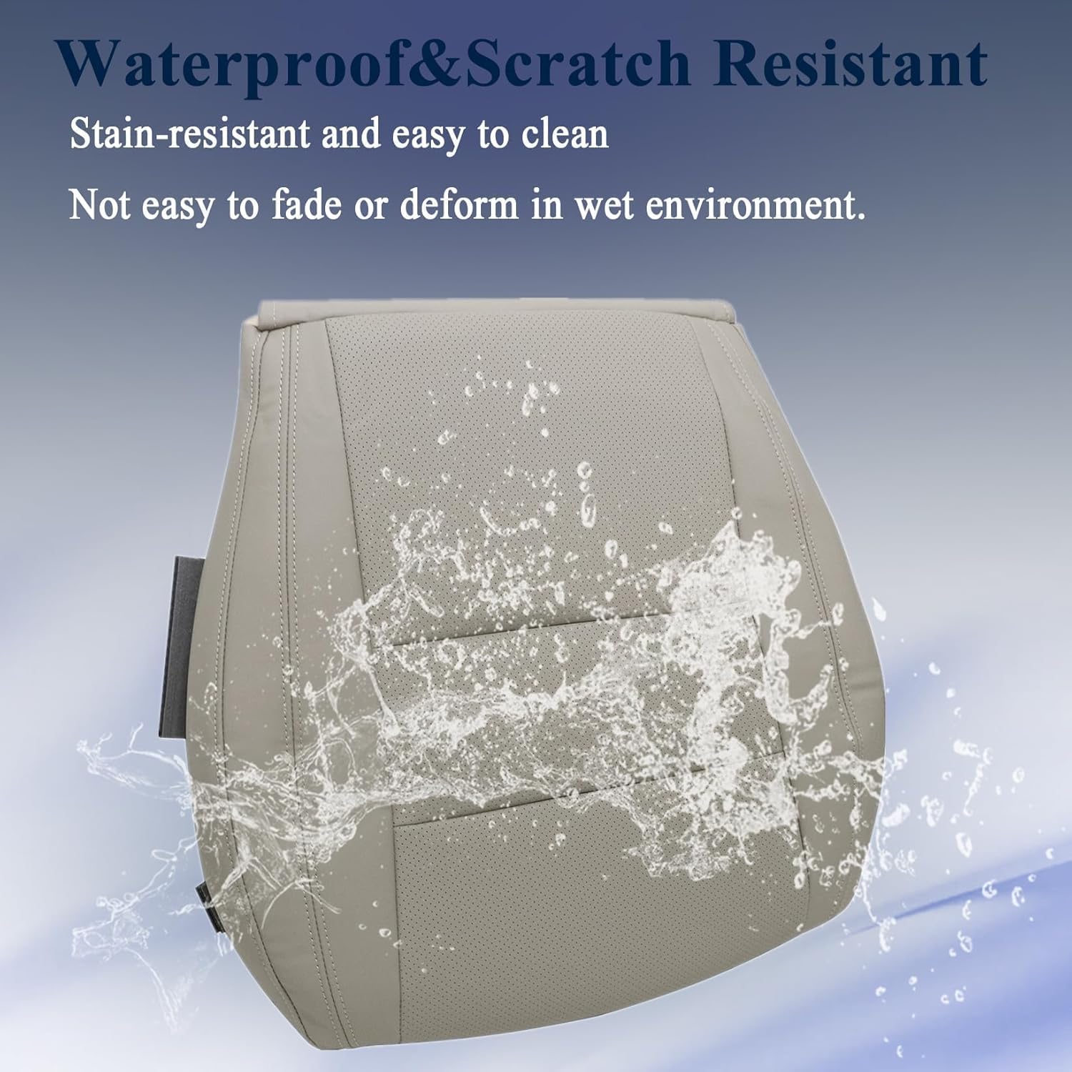 NLQR Front Driver Side Bottom Replacement Seat Cover Tan Microfiber Leather Compatible with Jeep Grand Cherokee 2011 2012 2013 2014 2015 2016 Compatible with Dodge Durango 2011-2018