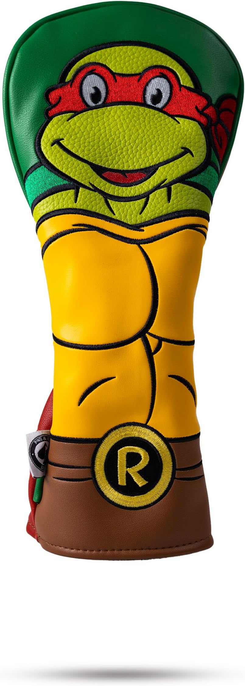 TMNT Utility Head Cover - Premium, Hand-Made Leather Headcover - Teenage Mutant Ninja Turtle Head, Tour Quality Golf Club Cover - Style and Customize You Golf Bag