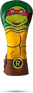 Pins & Aces TMNT Utility Head Cover - Premium, Hand-Made Leather Headcover - Teenage Mutant Ninja Turtle Head, Tour Quality Golf Club Cover - Style and Customize You Golf Bag
