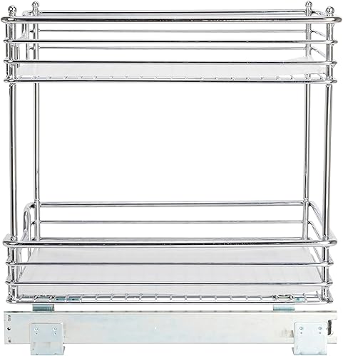 Vista 138 de Household Essentials Glidez - Organizador multiusos de acero cromado extraíble y deslizante para utensilios de cocina y utensilios para hornear